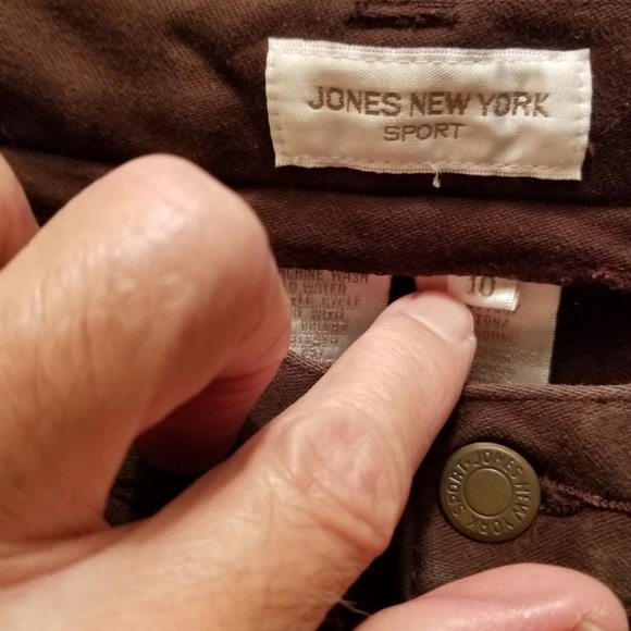 Vintage Jones NY Brown Jeans. Resembles “Suede” Cloth size 10 - Picture 10 of 14